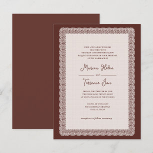 Lace border invitation