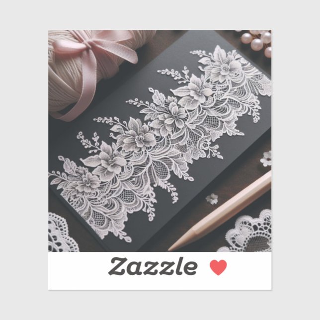 Lace border stickers to add a touch of elegance  (Sheet)