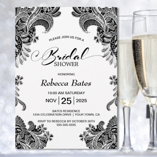 Lace Bridal Shower Invitation (Creator Uploaded)