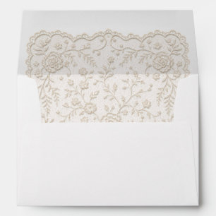 Lace Bridal Shower Invitation Envelope