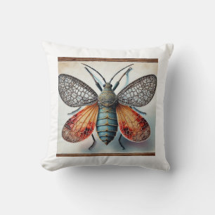 Lace Bug from Above 010924IREF222 - Watercolor Cushion