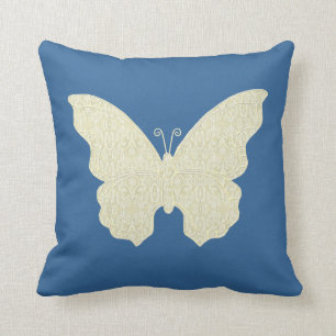 Lace Butterfly Throw Pillow