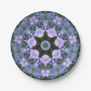 Lace Cap Hydrangea Paper Plate