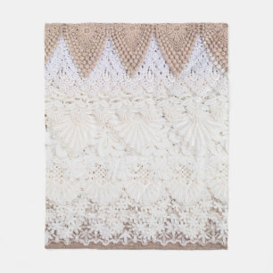 Lace cloth background and texture fleece blanket