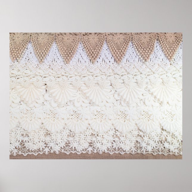 Lace cloth background and texture poster (Front)