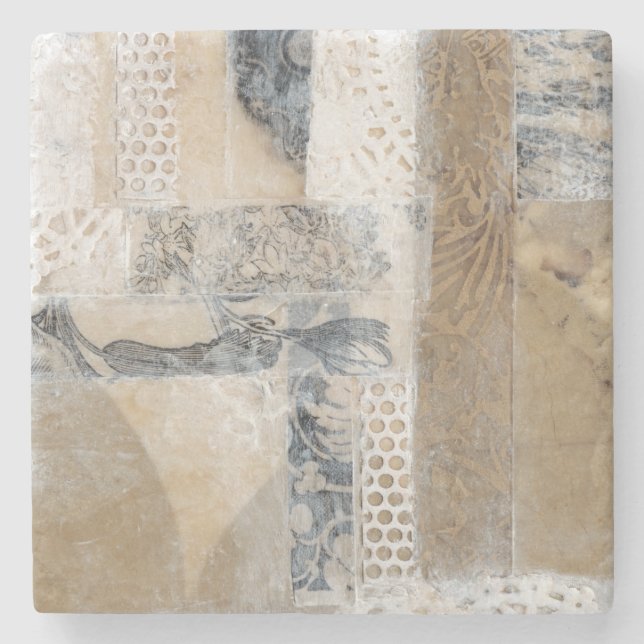 Lace Collage I Stone Coaster (Front)
