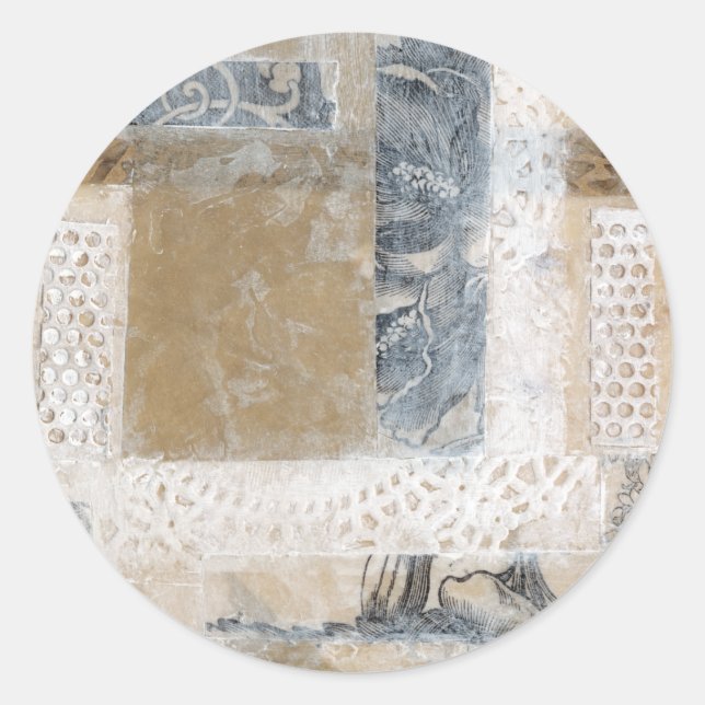 Lace Collage II Classic Round Sticker (Front)