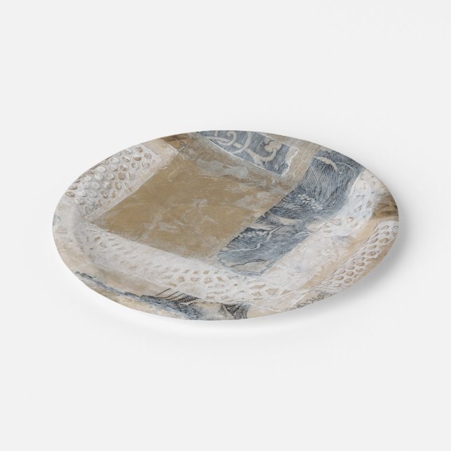 Lace Collage II Paper Plate (Angled)