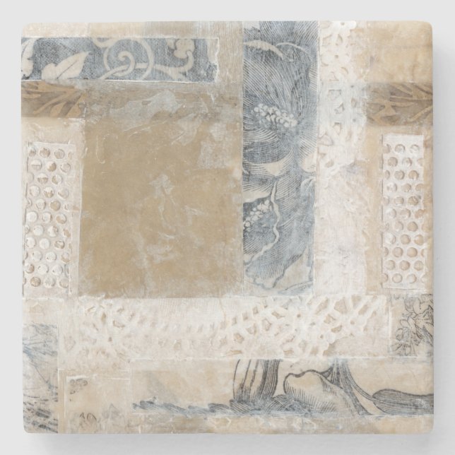 Lace Collage II Stone Coaster (Front)