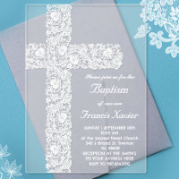 lace cross design | Baptism