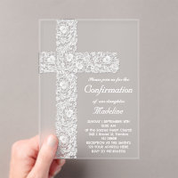 lace cross design | Confirmation
