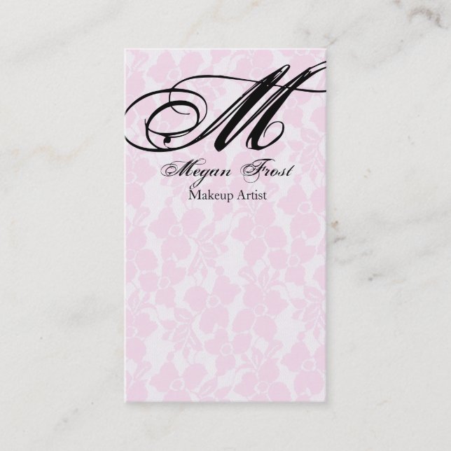 lace customise your monogram business card (Front)