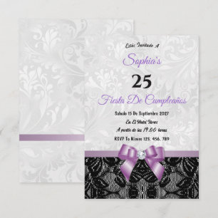 Lace & Damask Birthday Invitation