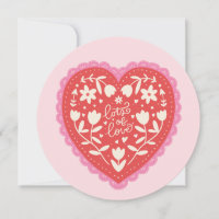 Lace Doily Heart Hand-Drawn Valentine's Day