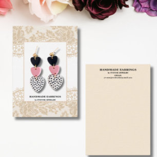 Lace Earring Jewelry Holder Card