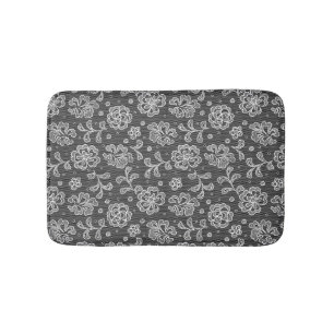 Lace fabric pattern 1 bath mat