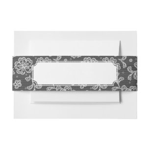 Lace fabric pattern 1 invitation belly band