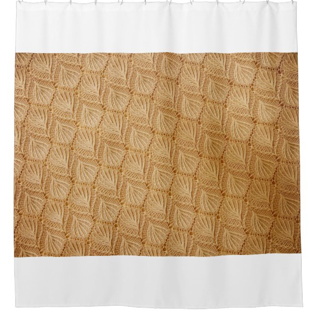 lace fabric textures shower curtain (Front)