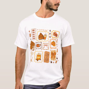 Lace Fall Cosy Season Autumn Pumpkin Cute Girly T-Shirt