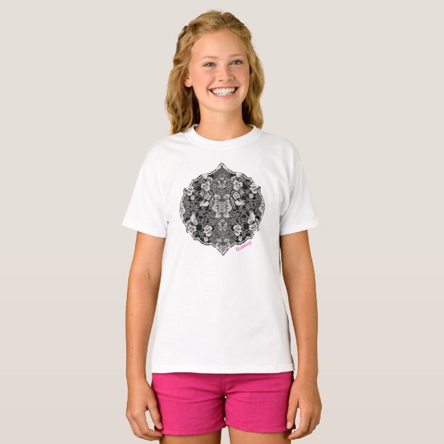 Lace Floral Harmony T-Shirt (Front Full)