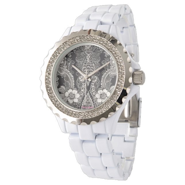 Lace Floral Harmony Watch (Angled)