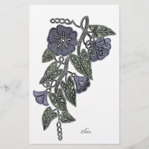 Lace Flowers 2 Stationery