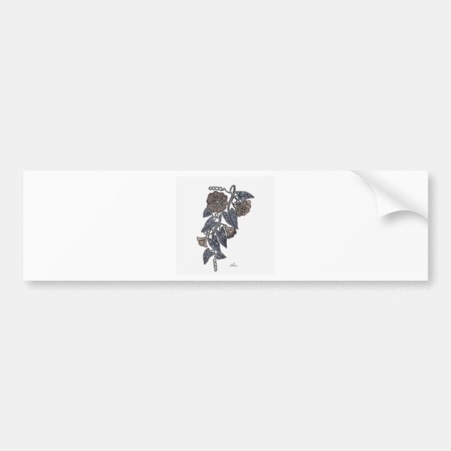 Lace Flowers Bumper Sticker (Front)
