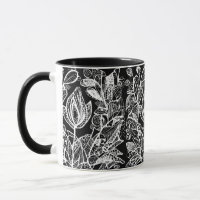 lace flowers on a black background