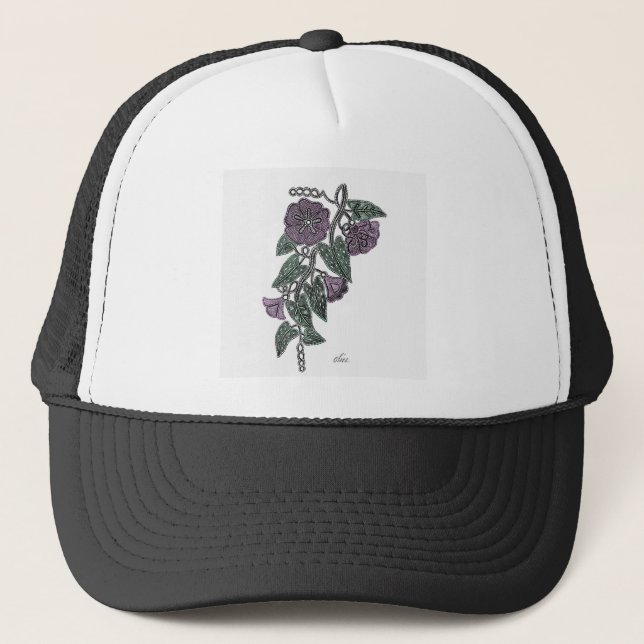 Lace Flowers Trucker Hat (Front)