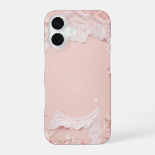 Lace Frame - Romantic Pastel Pink Phone Case