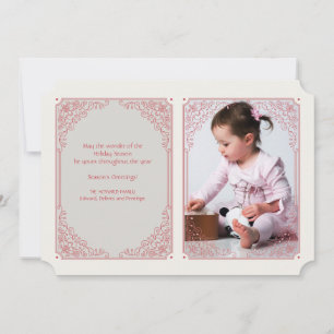 Lace Framework Photo Holiday Card