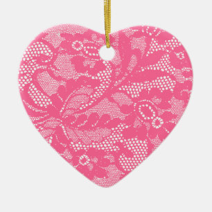 Lace Heart Ceramic Tree Decoration