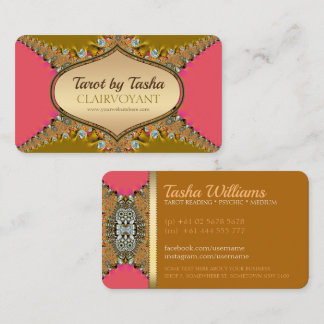 Lace Jewels Energy Goddess Tarot Business Cards