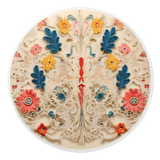 Lace-Like Ceramic Knob