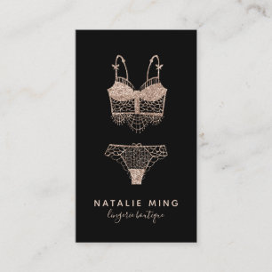 Lace Lingerie Boutique Logo Business Card