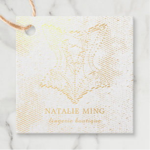 Lace Lingerie Boutique Logo Favour Tags