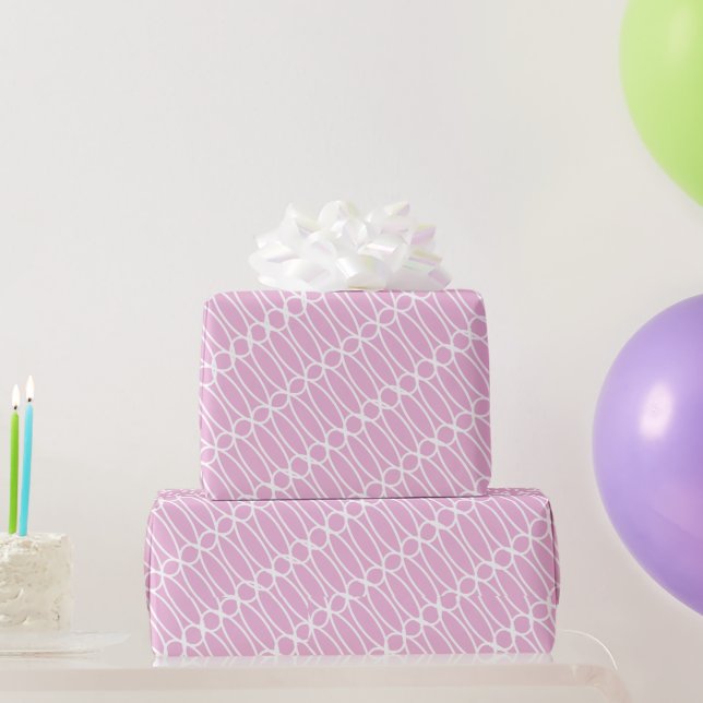 Lace link on Pink  Wrapping Paper (Party Gifts)