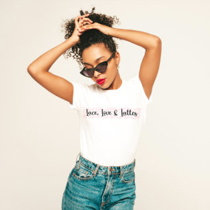 "Lace, Love, and Lattes" Cosy & Stylish  T-Shirt