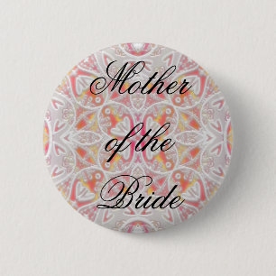 lace, Mother of the Bride 6 Cm Round Badge