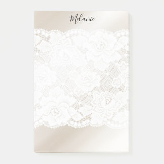 Lace on Blush Post-it Notes