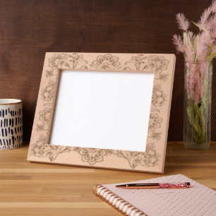 Lace Pattern Floral Motif Landscape Size 10"x8" Etched Frames