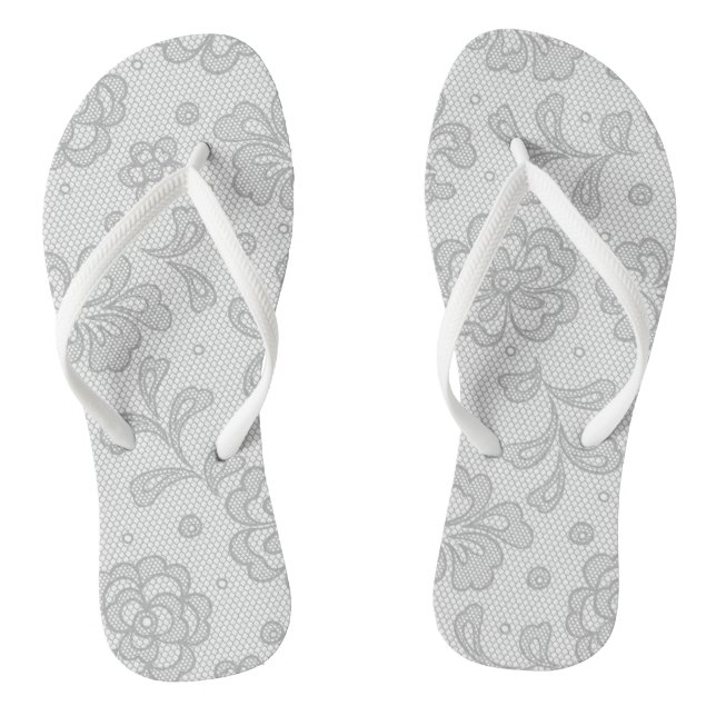 Lace pattern, flower vintage 1 jandals (Footbed)