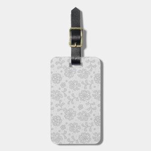 Lace pattern, flower vintage 1 luggage tag