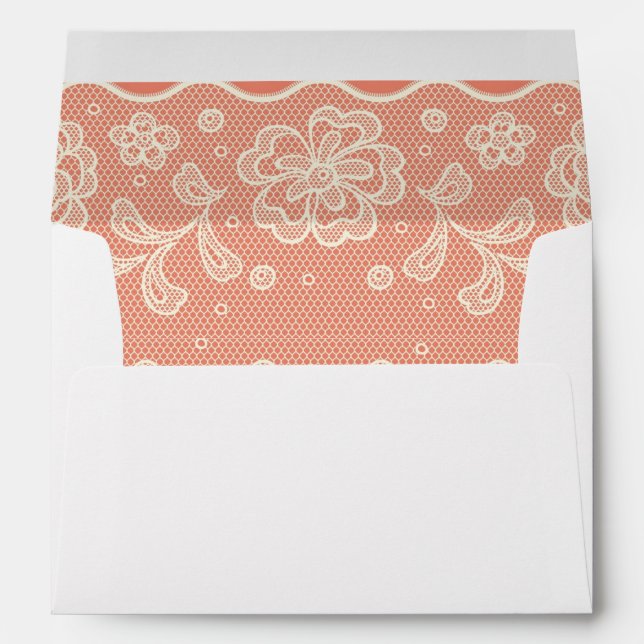 Lace pattern, flower vintage 4 envelopes (Back (Bottom))