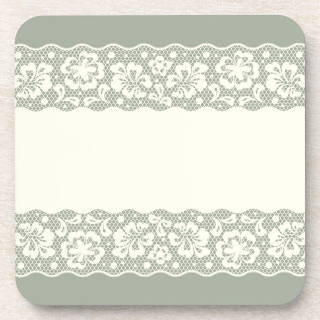Lace pattern, flower vintage 5 coaster (Front)