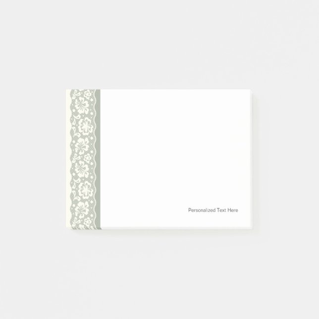 Lace pattern, flower vintage 5 post-it notes (Front)