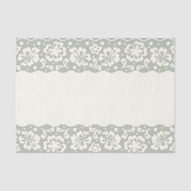 Lace pattern, flower vintage 5 tissue paper (Front)