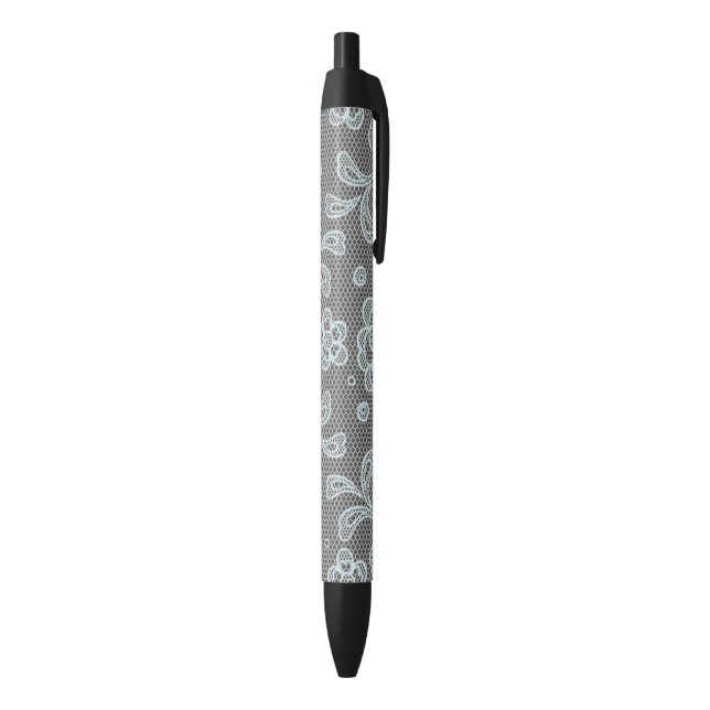 Lace pattern, flower vintage 6 black ink pen (Bottom (Vertical))