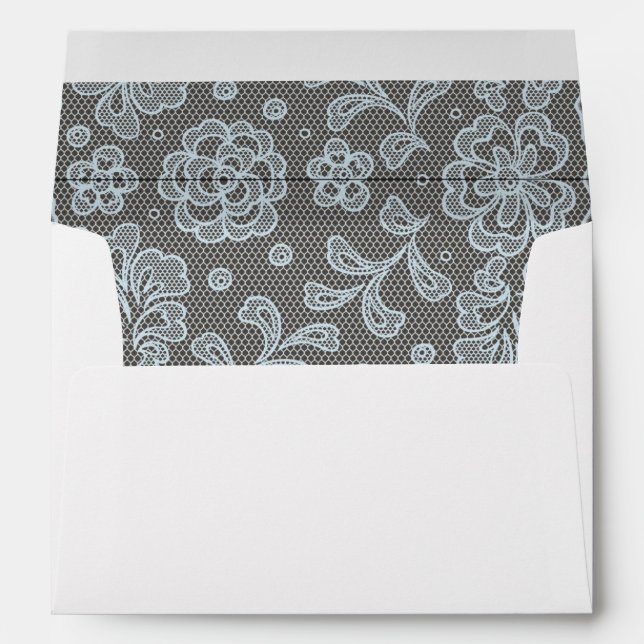 Lace pattern, flower vintage 6 envelopes (Back (Bottom))