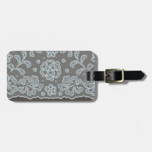 Lace pattern, flower vintage 6 luggage tag